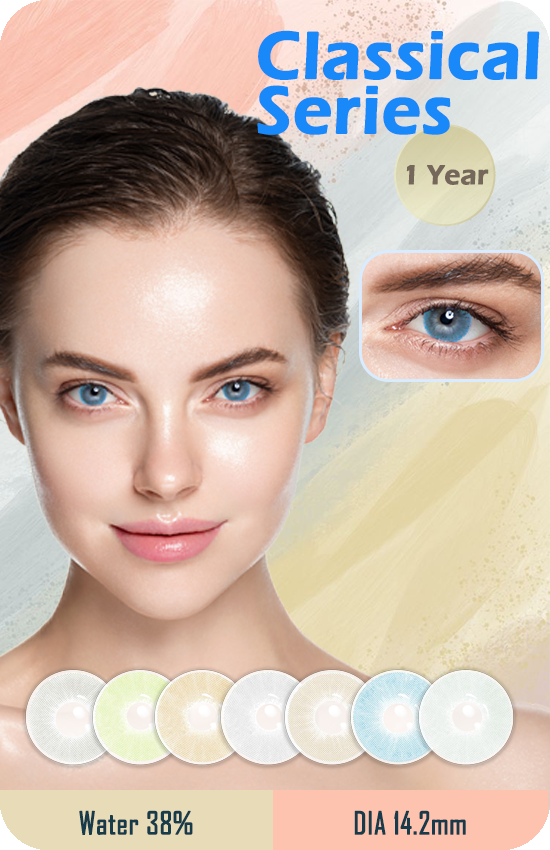 flydear single-tone/1-tone colored contacts