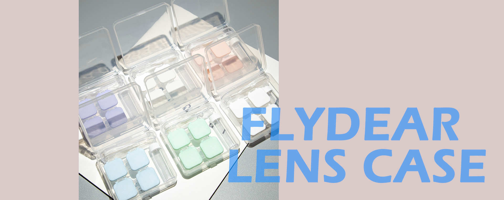 FlyDear Colored Contacts Lens Case 2 Pack