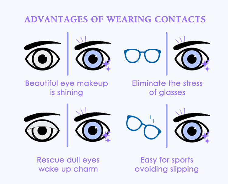 advantages of wearing flydear colored contacts