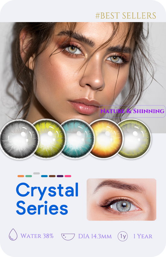 flydear colored contacts crystal series natural look fancy color