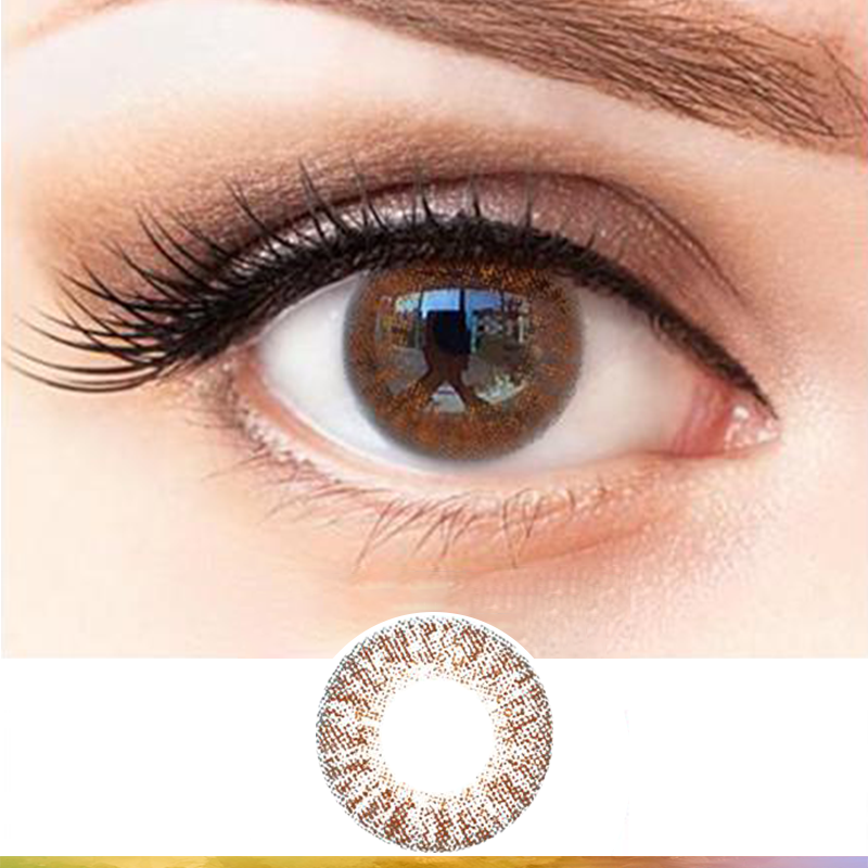 FlyDear 3Tone Choco colored contacts natural enlarge beautiful brown hazel