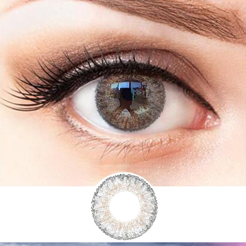 FlyDear 3Tone Grey colored contacts natural beautiful enlarge best lenses