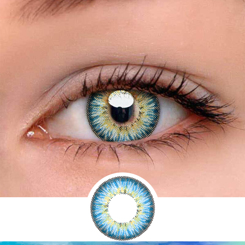FlyDear Cosmo Blue colored contacts enlarge natural beautiful lenses best contacts