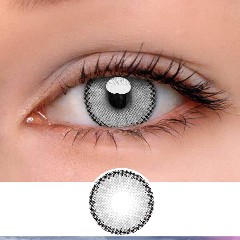 FlyDear Crystal Grey colored contacts enlarge natural beautiful lenses best contacts
