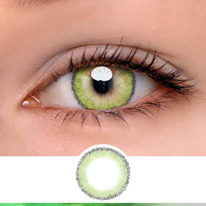 FlyDear Crystal Light Green colored contacts enlarge natural beautiful lenses best contacts