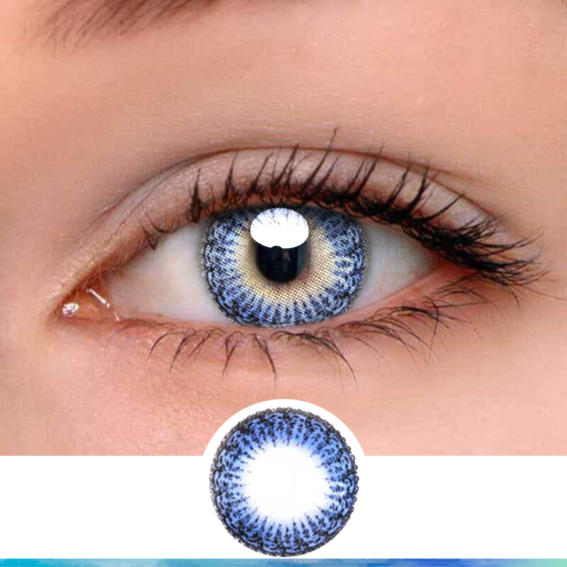 FlyDear Fresh Blue colored contacts enlarge natural beautiful lenses best contacts