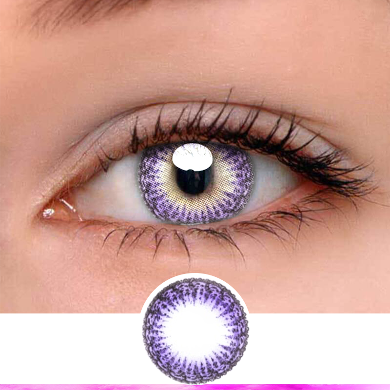 FlyDear Fresh Violet colored contacts enlarge natural beautiful lenses best contacts