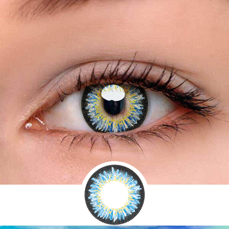 FlyDear Freshy Blue colored contacts enlarge natural beautiful lenses best contacts
