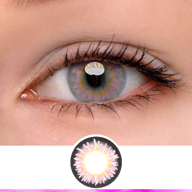 FlyDear Freshy Pink colored contacts enlarge natural beautiful lenses best contacts