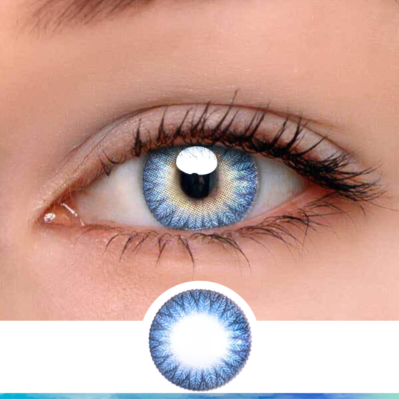 FlyDear Grace Blue colored contacts enlarge natural beautiful lenses best contacts