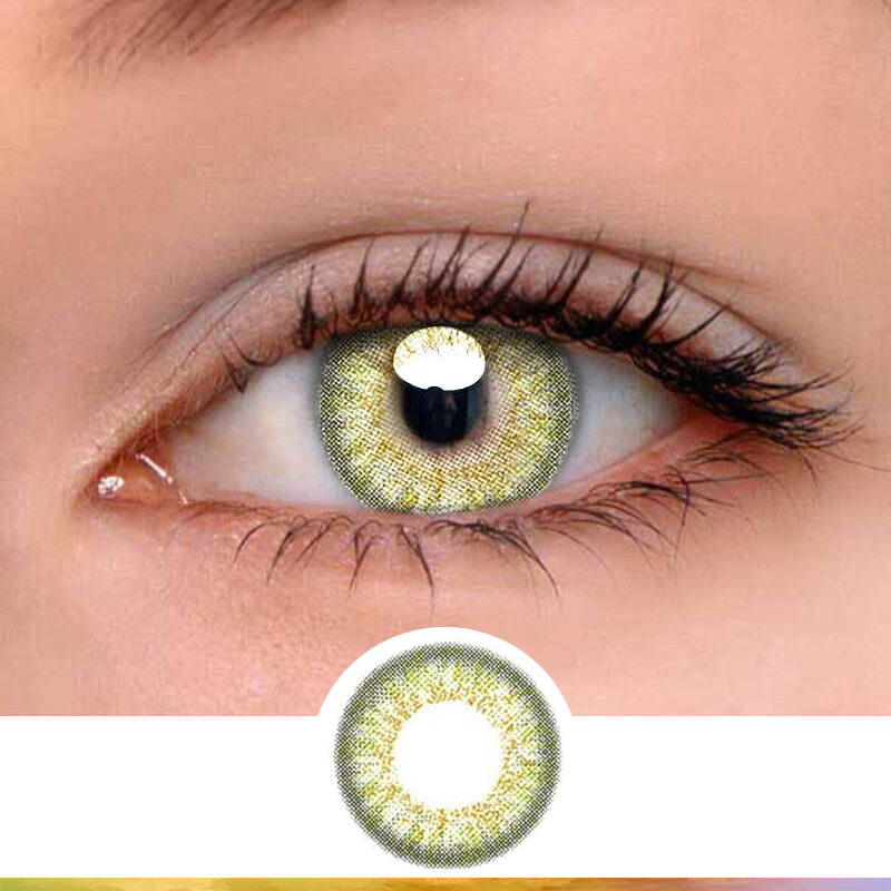 FlyDear Lemon Brown colored contacts enlarge natural beautiful lenses best contacts