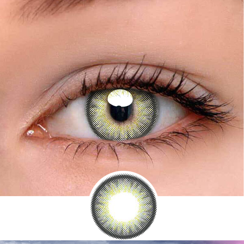 FlyDear Lemon Grey colored contacts enlarge natural beautiful lenses best contacts