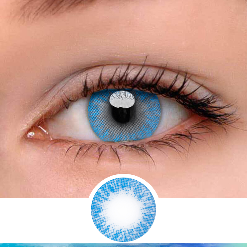 FlyDear Luxury Blue colored contacts natural beautiful enlarge best lenses