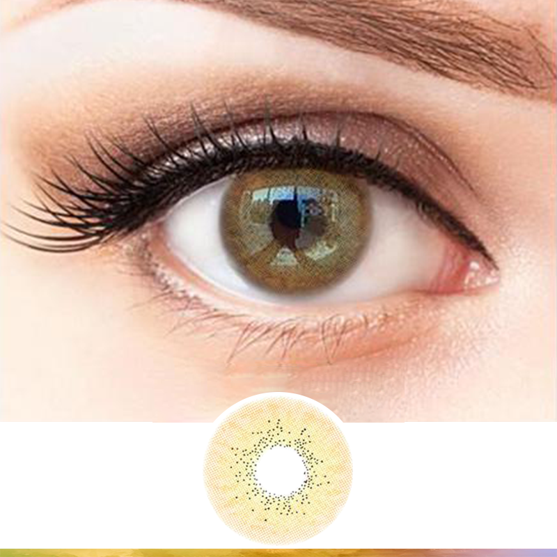FlyDear Ocean Brown colored contacts natural beautiful enlarge best lenses