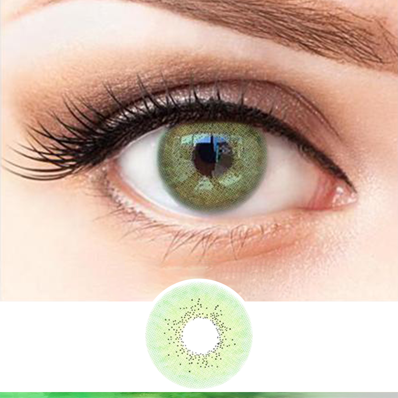 FlyDear Ocean Green colored contacts natural beautiful enlarge best lenses
