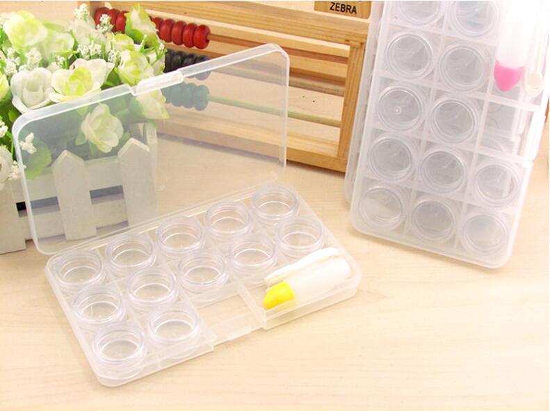 FlyDear High Transparent 12 Grids Colored Lens Case